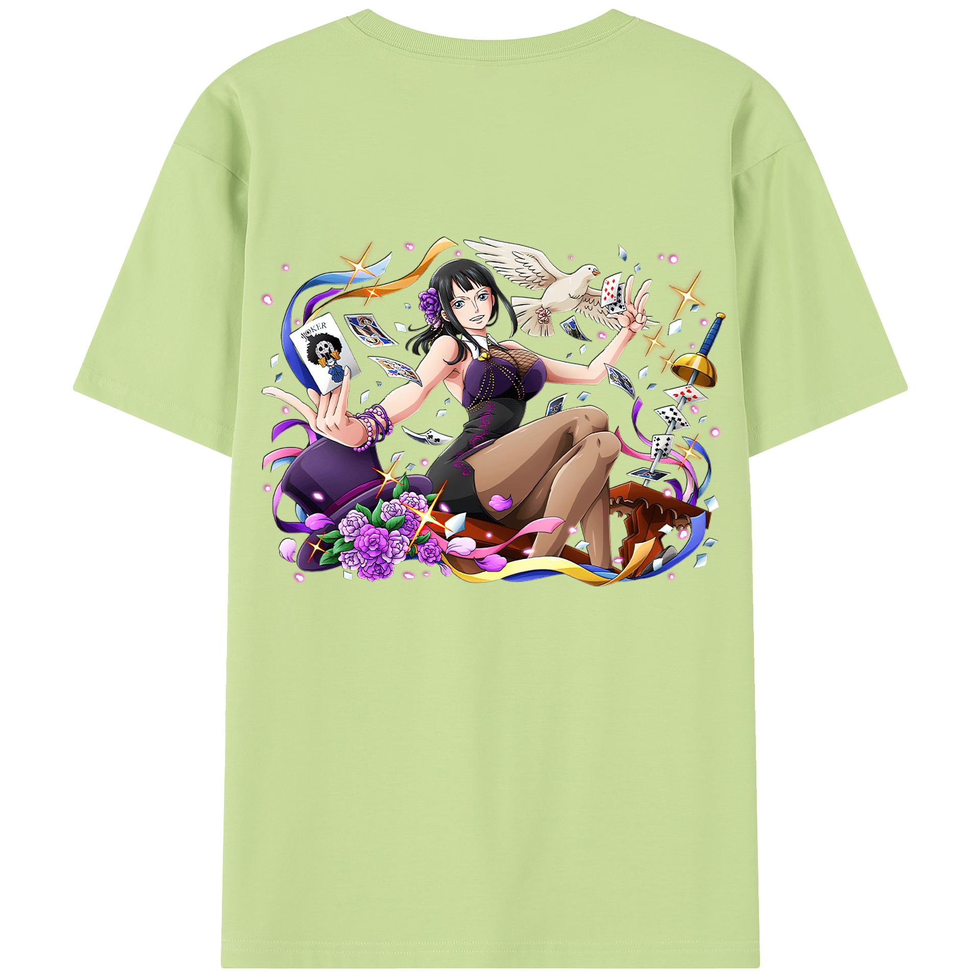 ワンピース ニコ・ロビン ONE PIECE Nico Robin 綿100％半袖Tシャツ（背面プリント）